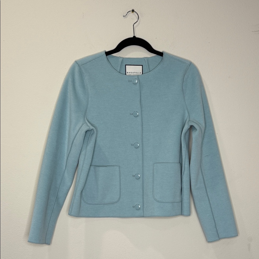 Bagatelle Collection New York Tailored Cropped Minimalist Blazer
